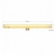 Bombilla tubo LED S14d dorada 300 mm - 8W 2000K 300Lm regulable - para S14 System