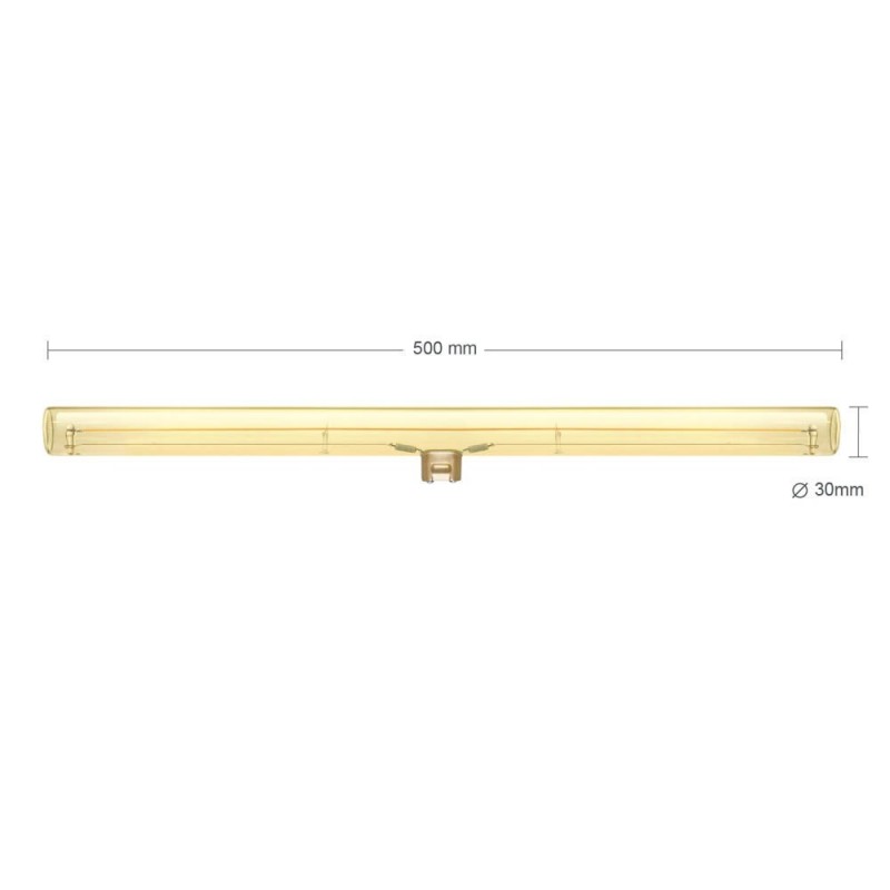 Bombilla tubo LED S14d dorada 500 mm - 12W 2000K 440Lm regulable - para S14 System
