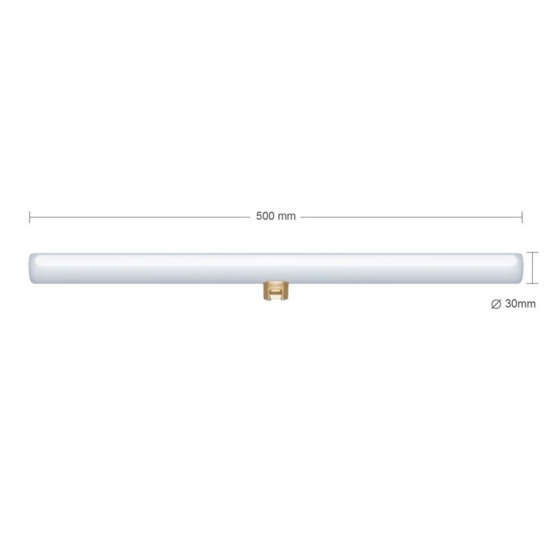 Bombilla tubo LED S14d opal - 500 mm 12W 2200K 500Lm regulable - para S14 System