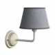 Lámpara de pared Cottage de cerámica con pantalla de tela y tubo de extensión