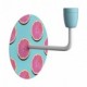 Lámpara de pared Colorful Pop de metal y porcelana con Rose-One