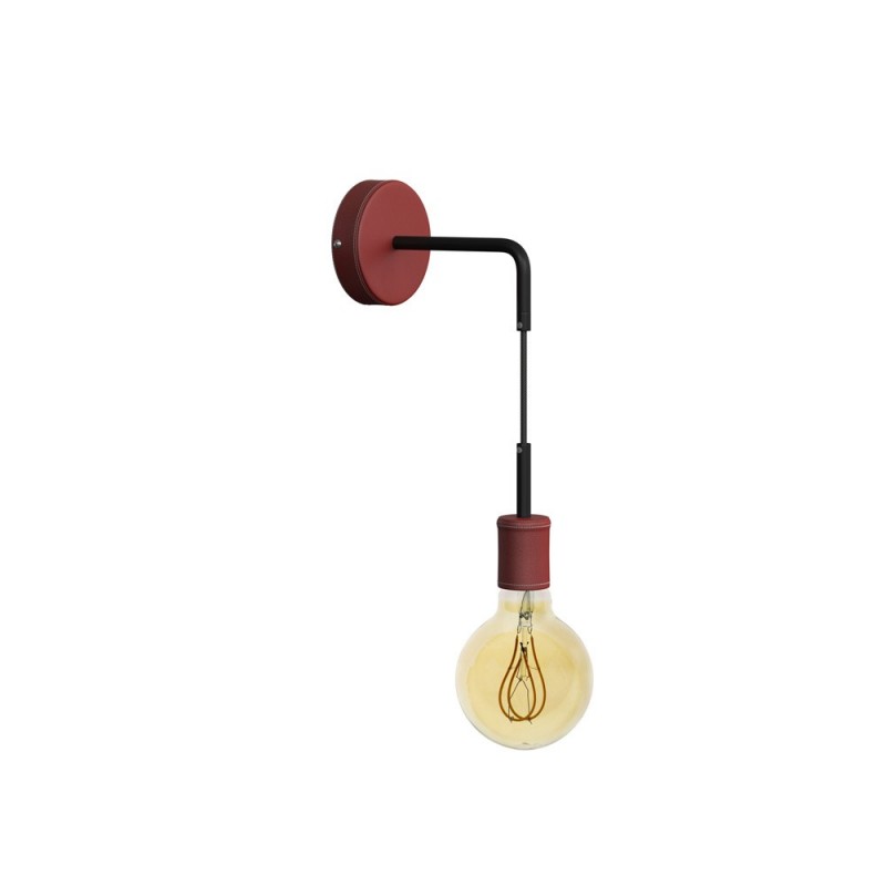 Lámpara de pared Luxury Leather en madera forrada en piel