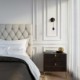 Lámpara de pared Luxury Leather en madera forrada en piel