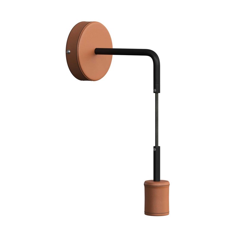 Lámpara de pared Luxury Leather en madera forrada en piel