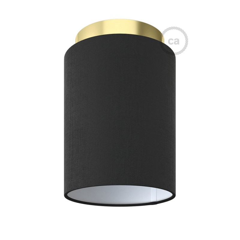 Lámpara de pared o techo Metal con pantalla cilíndrica Ø 15cm h18cm