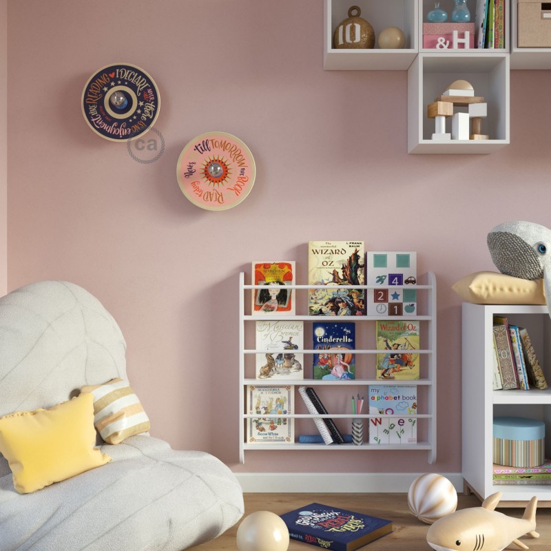 Lámpara de pared Color con pantalla UFO ilustrada doble cara Pemberley Pond