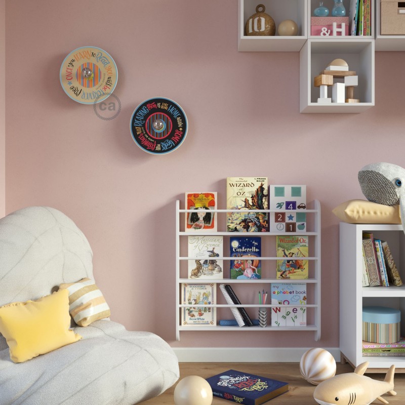 Lámpara de pared Color con pantalla UFO ilustrada doble cara Pemberley Pond
