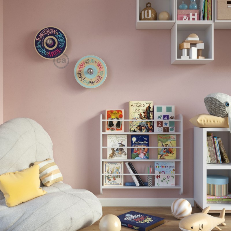 Lámpara de pared Color con pantalla UFO ilustrada doble cara Pemberley Pond