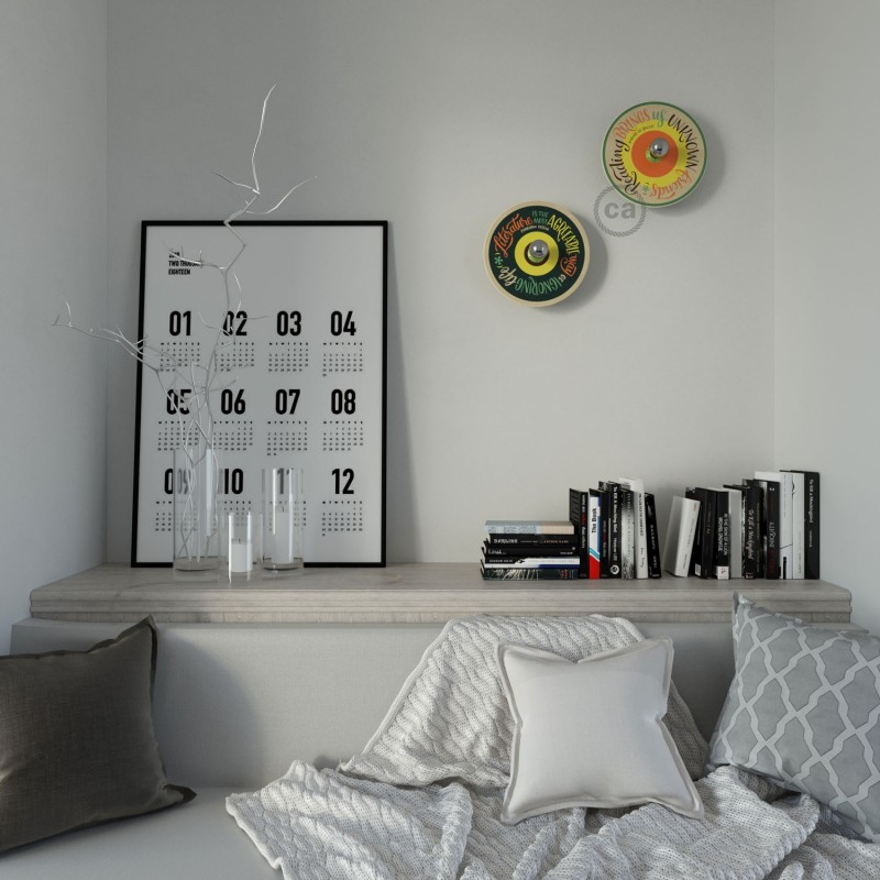 Lámpara de pared Color con pantalla UFO ilustrada doble cara Pemberley Pond