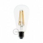 Bombilla Transparente LED Edison ST64 Filamento Largo 7,5W E27 Decorativa Vintage Dimmable 2200K