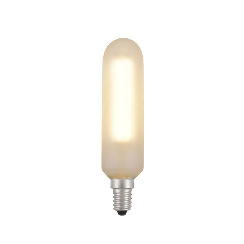 Bombilla LED tubular, blanco satinado - E14 4W regulable 2700K