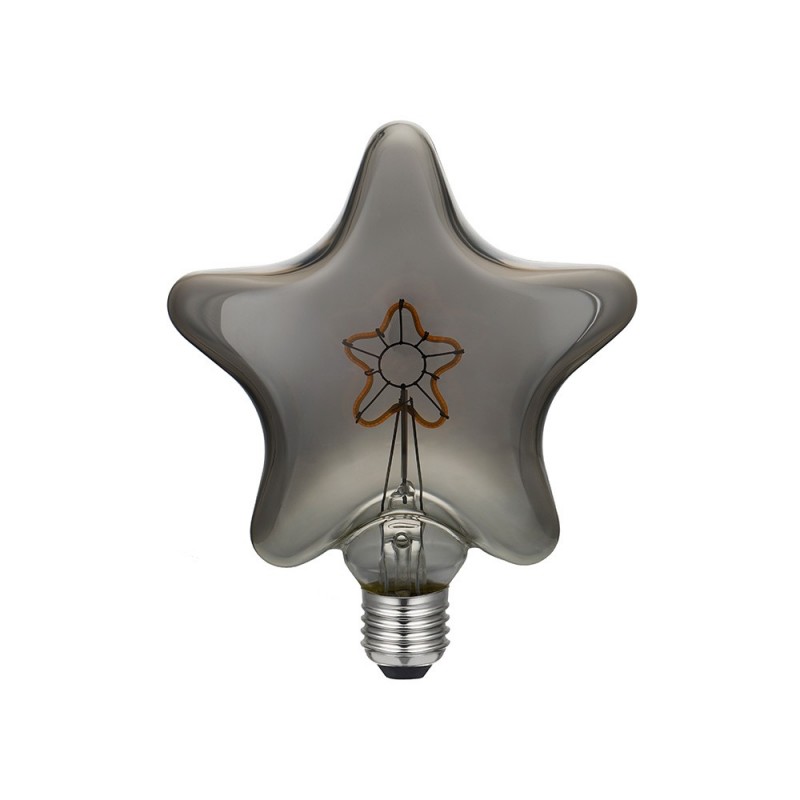 Bombilla LED Estrella Smoky con filamento estrella 3W E27 2000K regulable