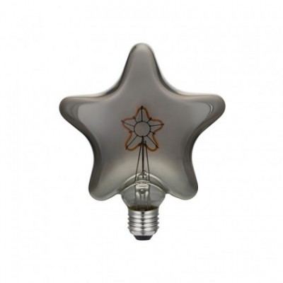 Bombilla LED Estrella Smoky con filamento estrella 3W E27 2000K regulable