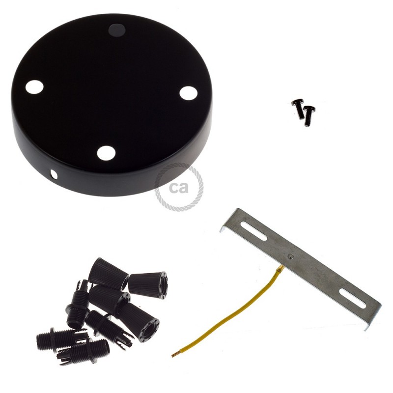 Kit rosetón cilíndrico de metal 4 agujeros