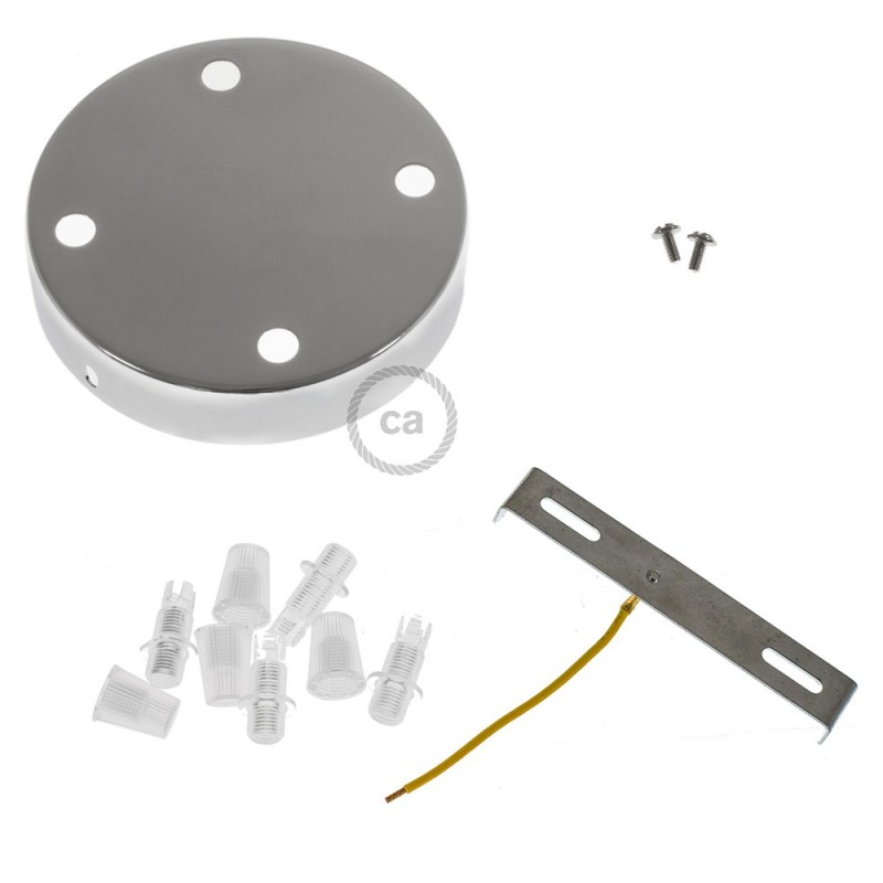 Kit rosetón cilíndrico de metal 4 agujeros