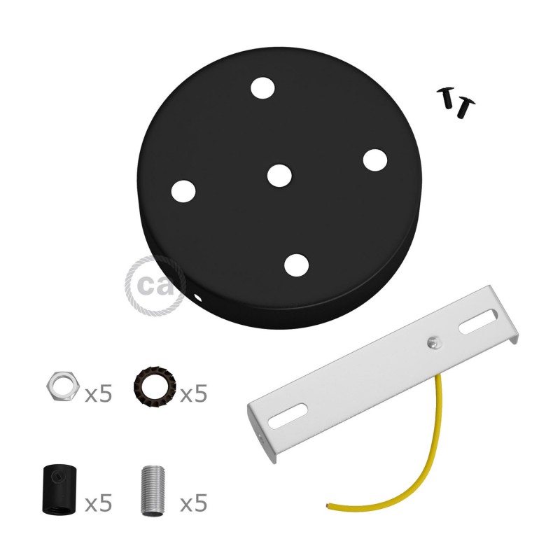 Kit rosetón cilíndrico de metal 5 agujeros