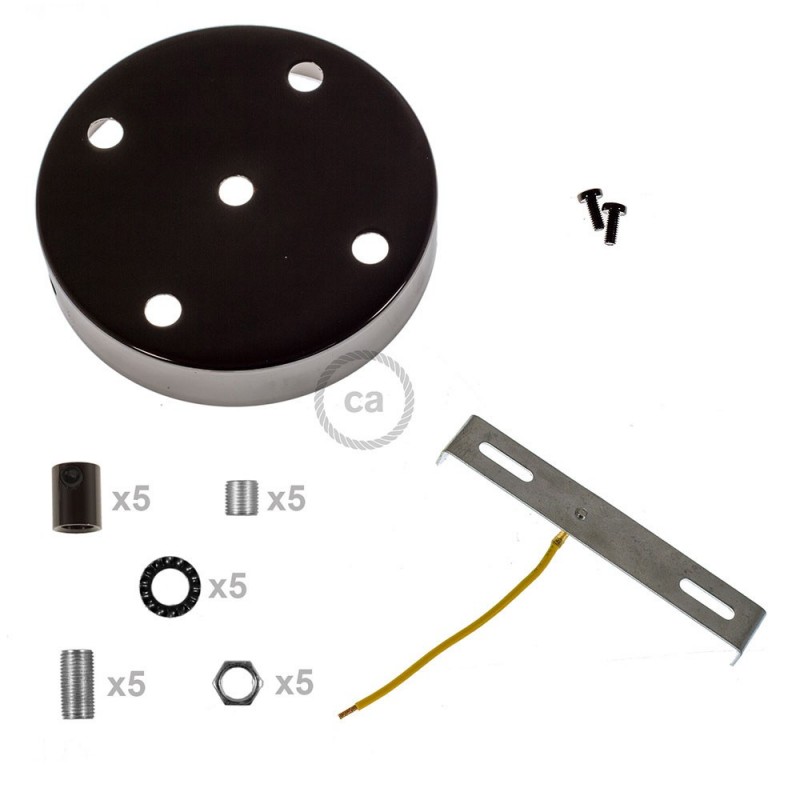 Kit rosetón cilíndrico de metal 5 agujeros