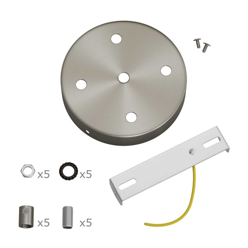 Kit rosetón cilíndrico de metal 5 agujeros