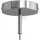 Kit rosetón cilíndrico de metal con prensaestopa de 7cm