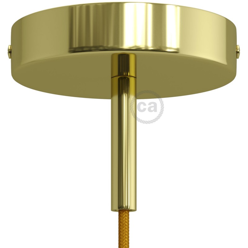 Kit rosetón cilíndrico de metal con prensaestopa de 7cm