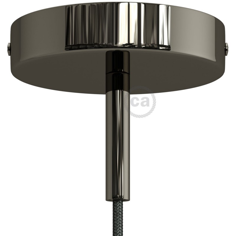Kit rosetón cilíndrico de metal con prensaestopa de 7cm