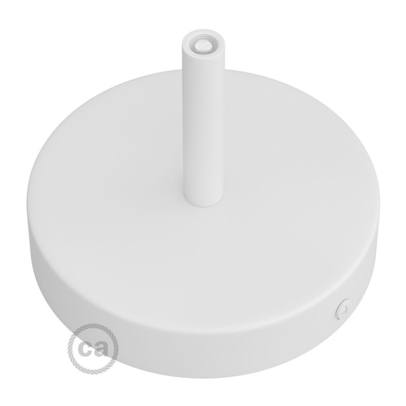 Kit rosetón cilíndrico de metal con prensaestopa de 7cm