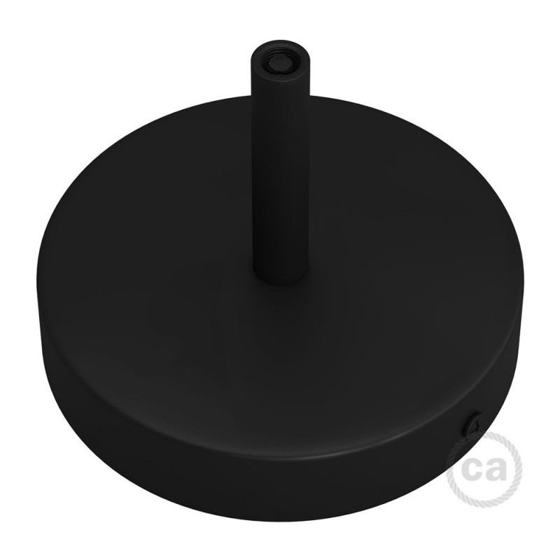 Kit rosetón cilíndrico de metal con prensaestopa de 7cm