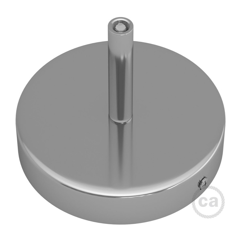 Kit rosetón cilíndrico de metal con prensaestopa de 7cm