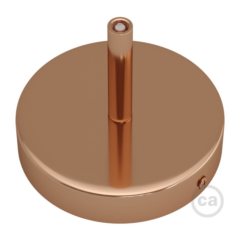 Kit rosetón cilíndrico de metal con prensaestopa de 7cm