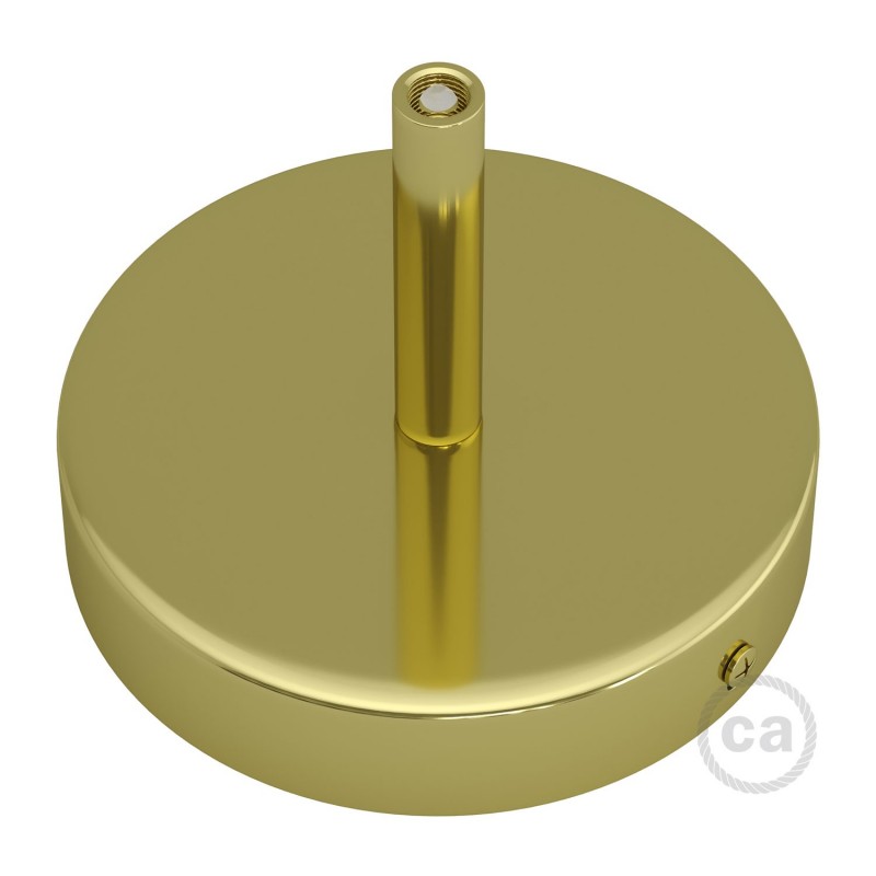 Kit rosetón cilíndrico de metal con prensaestopa de 7cm