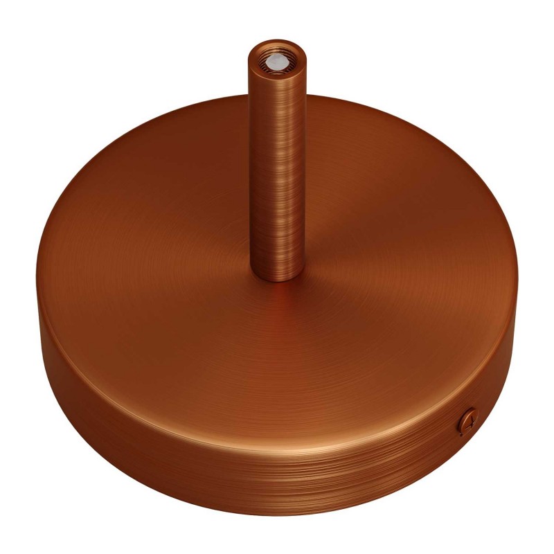 Kit rosetón cilíndrico de metal con prensaestopa de 7cm