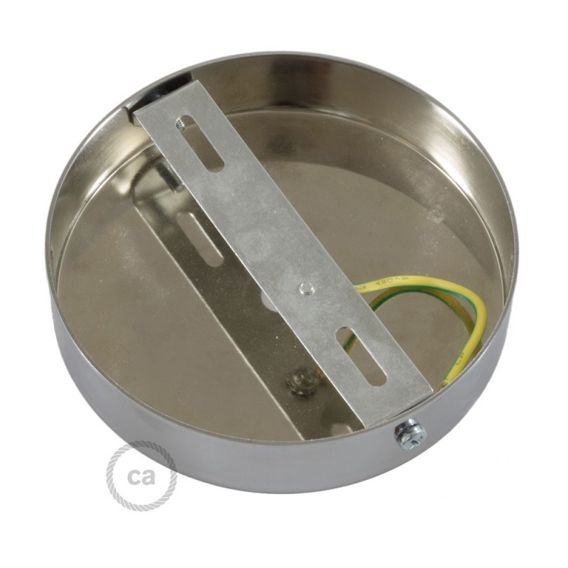 Kit rosetón cilíndrico de metal con prensaestopa de 7cm