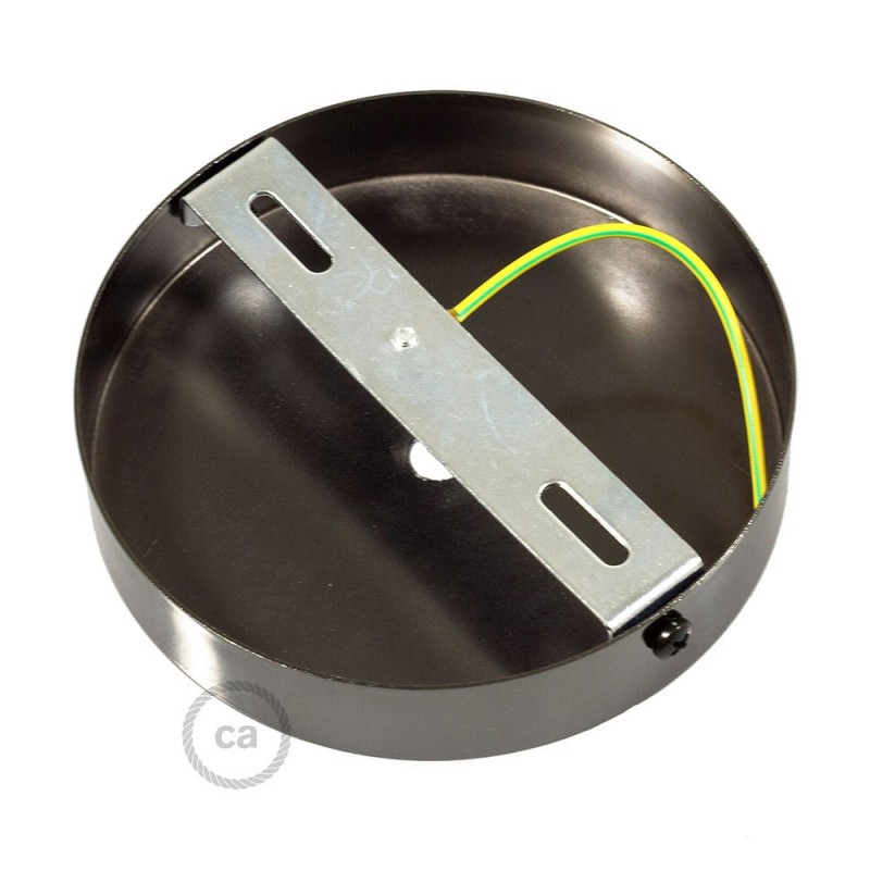 Kit rosetón cilíndrico de metal con prensaestopa de 7cm