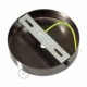 Kit rosetón cilíndrico de metal con prensaestopa de 7cm