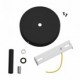Kit rosetón cilíndrico de metal con prensaestopa de 7cm