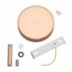 Kit rosetón cilíndrico de metal con prensaestopa de 7cm