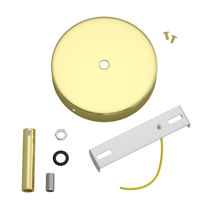 Kit rosetón cilíndrico de metal con prensaestopa de 7cm