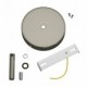 Kit rosetón cilíndrico de metal con prensaestopa de 7cm