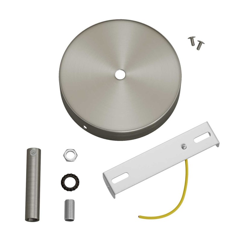 Kit rosetón cilíndrico de metal con prensaestopa de 7cm