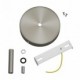 Kit rosetón cilíndrico de metal con prensaestopa de 7cm