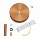 Kit rosetón cilíndrico de metal con prensaestopa de 7cm