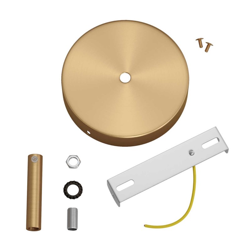 Kit rosetón cilíndrico de metal con prensaestopa de 7cm