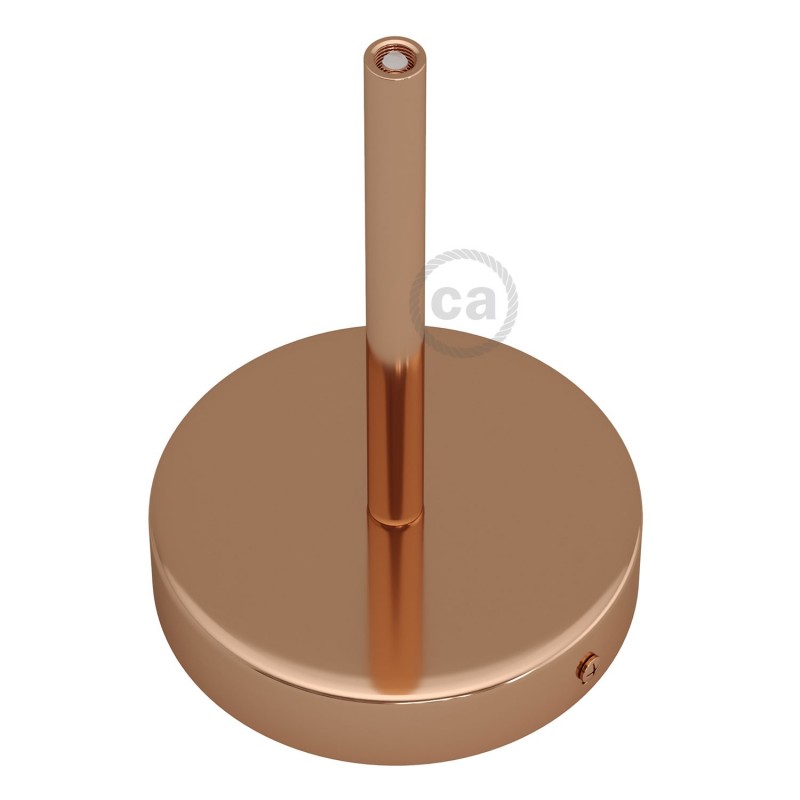 Kit rosetón cilíndrico de metal con prensaestopa de 15cm