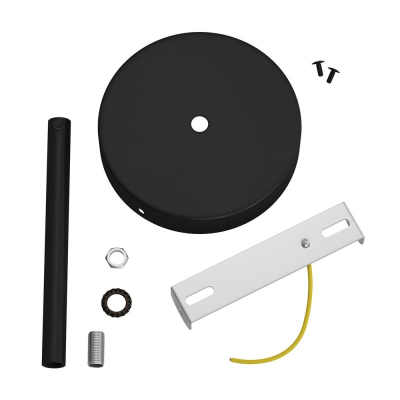 Kit rosetón cilíndrico de metal con prensaestopa de 15cm
