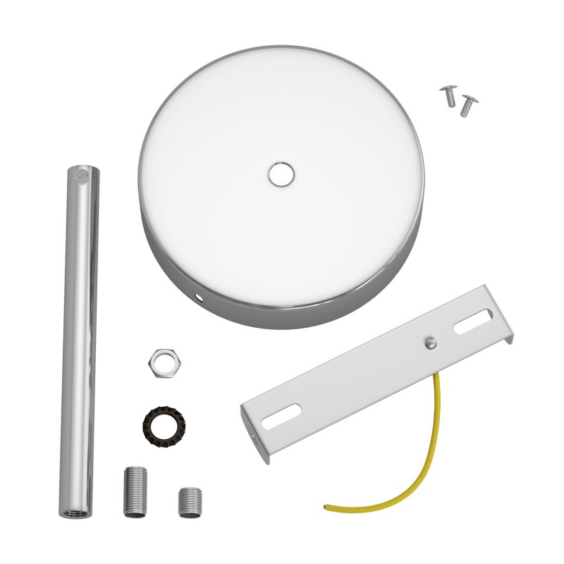 Kit rosetón cilíndrico de metal con prensaestopa de 15cm