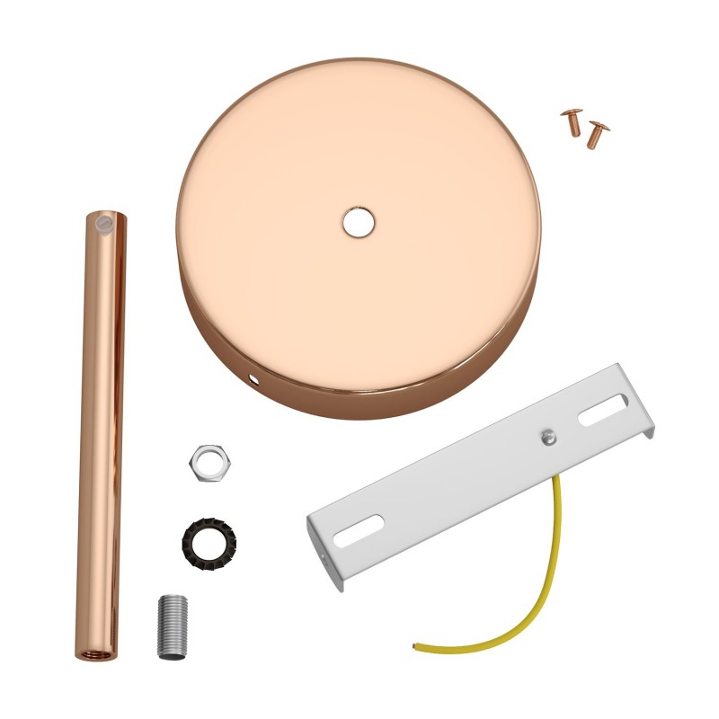 Kit rosetón cilíndrico de metal con prensaestopa de 15cm