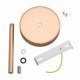 Kit rosetón cilíndrico de metal con prensaestopa de 15cm