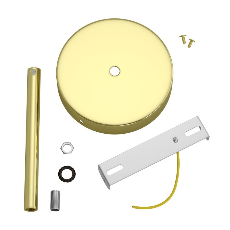 Kit rosetón cilíndrico de metal con prensaestopa de 15cm