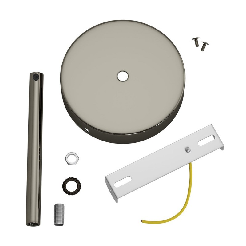 Kit rosetón cilíndrico de metal con prensaestopa de 15cm