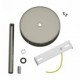 Kit rosetón cilíndrico de metal con prensaestopa de 15cm